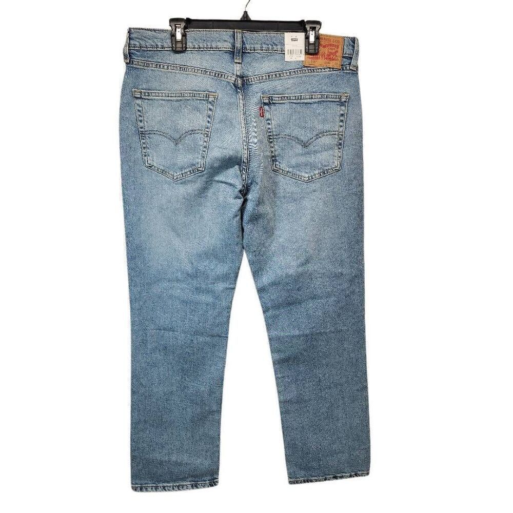 Levi's 514 Jeans Mens 36x29 Straight Leg Medium Wash Blue Denim Distressed Pants - Picture 2 of 8